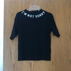 H&M Divided ‘I’m Not Sorry’ 3/4 sleeve tee